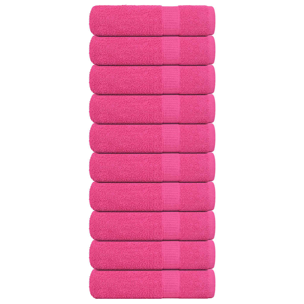 vidaXL Prosoape de baie 10 buc roz 100x150 cm 360 g/m² 100% bumbac vidaXL Prosoape de baie 10 buc roz 100x150 cm 360 g/m² 100% bumbac