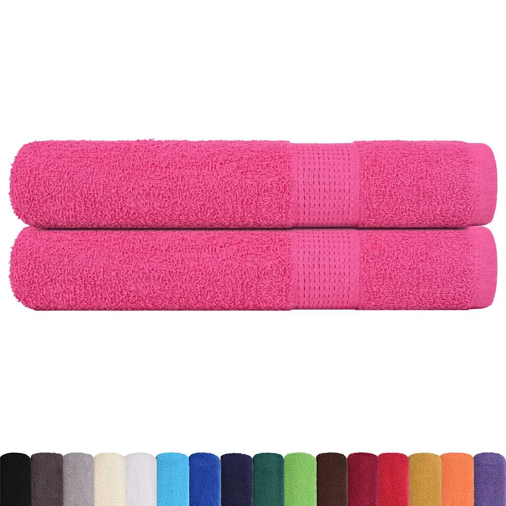 vidaXL Prosoape saună 2 buc Roz 80x200 cm 360 g/m² 100% bumbac vidaXL Prosoape saună 2 buc Roz 80x200 cm 360 g/m² 100% bumbac
