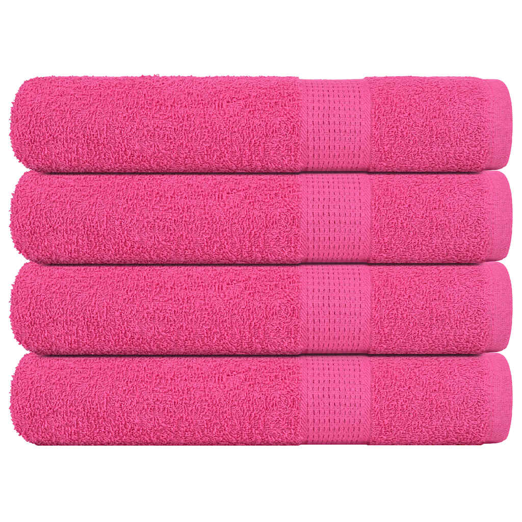 vidaXL Prosoape 4 buc Roz 100x200 cm 360 g/m² 100% bumbac vidaXL Prosoape 4 buc Roz 100x200 cm 360 g/m² 100% bumbac
