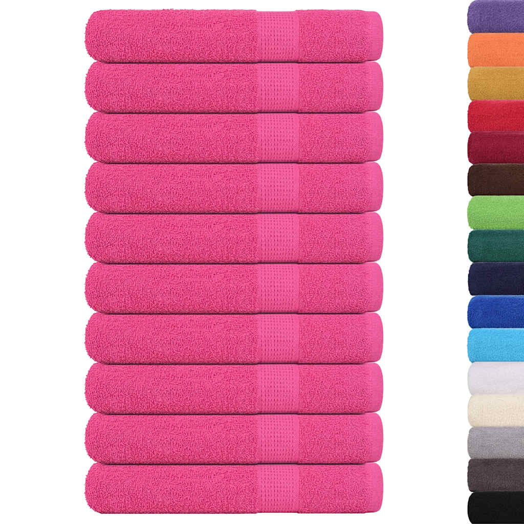 vidaXL Prosoape 10 buc roz 100x200 cm 360 g/m² 100% bumbac vidaXL Prosoape 10 buc roz 100x200 cm 360 g/m² 100% bumbac