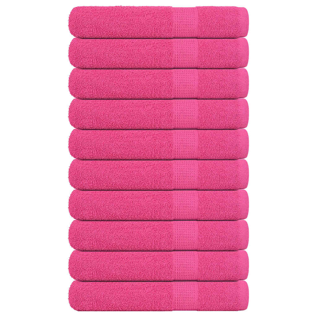 vidaXL Prosoape 10 buc roz 100x200 cm 360 g/m² 100% bumbac vidaXL Prosoape 10 buc roz 100x200 cm 360 g/m² 100% bumbac