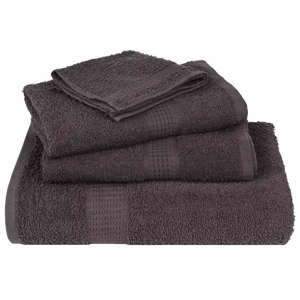 vidaXL Set prosoape 8 piese Antracit 360 g/m² 100% bumbac vidaXL Set prosoape 8 piese Antracit 360 g/m² 100% bumbac