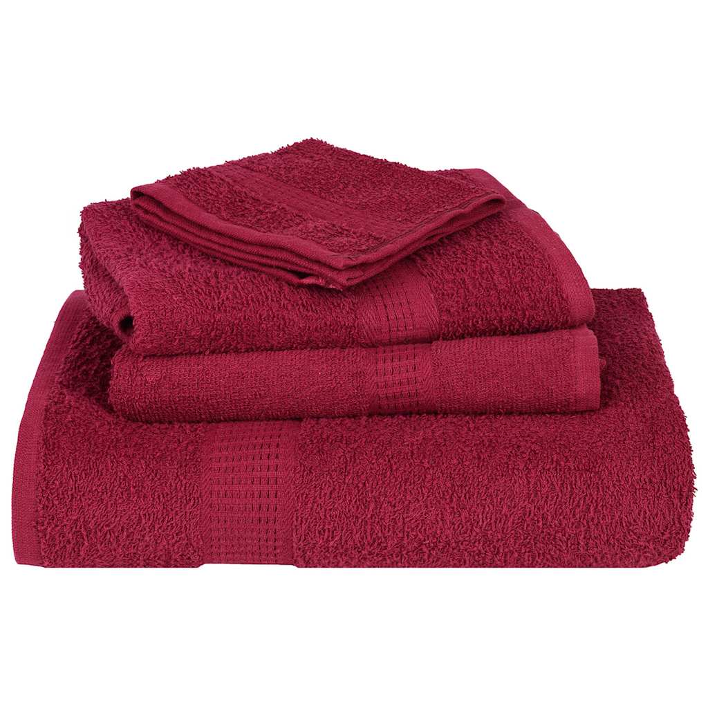 vidaXL Set prosoape 8 piese Bordeaux 360 g/m² 100% bumbac vidaXL Set prosoape 8 piese Bordeaux 360 g/m² 100% bumbac