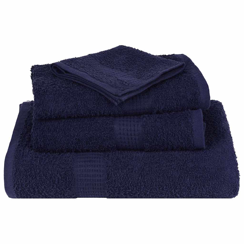 vidaXL Set prosoape 8 piese Bleumarin 360 g/m² 100% bumbac vidaXL Set prosoape 8 piese Bleumarin 360 g/m² 100% bumbac