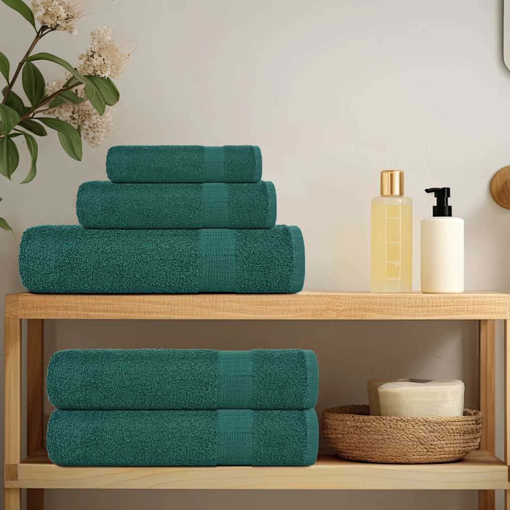 vidaXL Set prosoape 8 piese verde 360 g/m² 100% bumbac vidaXL Set prosoape 8 piese verde 360 g/m² 100% bumbac