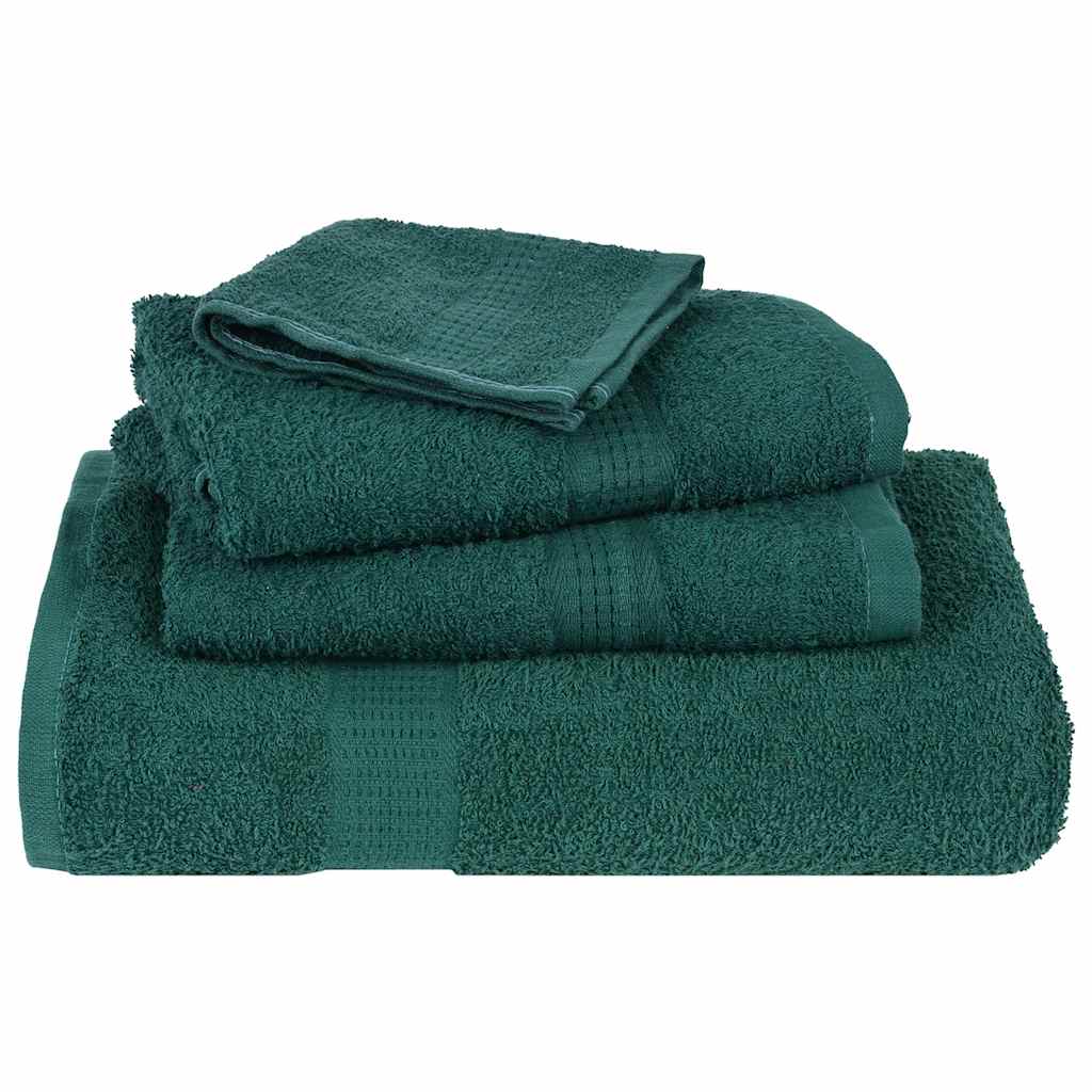 vidaXL Set prosoape 8 piese verde 360 g/m² 100% bumbac vidaXL Set prosoape 8 piese verde 360 g/m² 100% bumbac