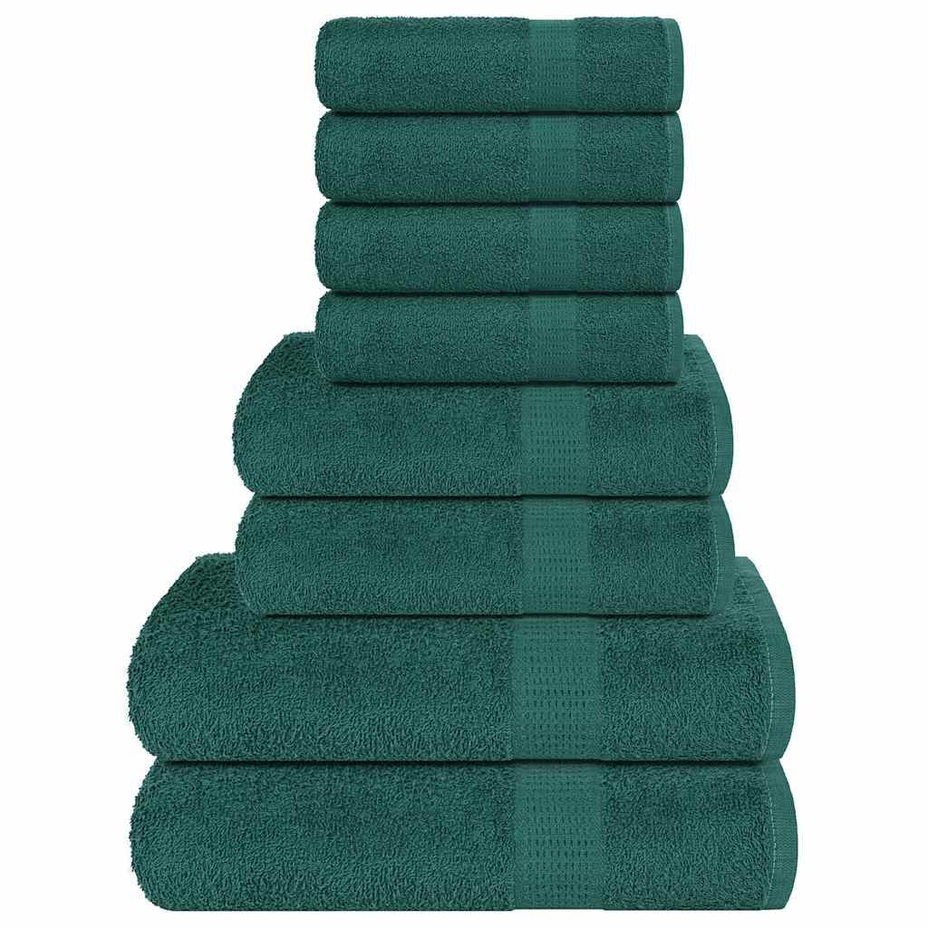 vidaXL Set prosoape 8 piese verde 360 g/m² 100% bumbac vidaXL Set prosoape 8 piese verde 360 g/m² 100% bumbac