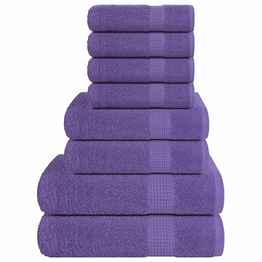 vidaXL Set prosoape FROGN 8 piese, violet, 360 g/m²