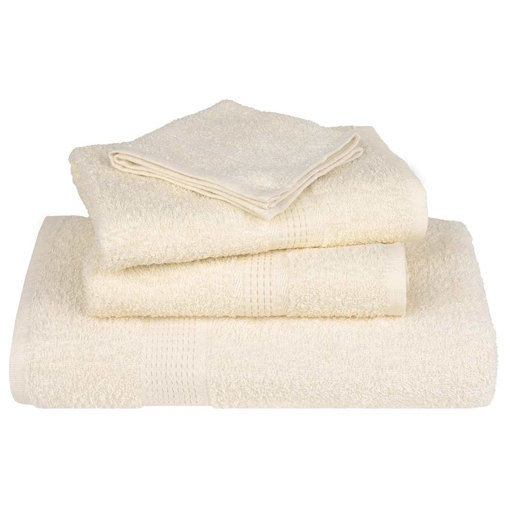 vidaXL Set prosoape 8 piese cremă 360 g/m² 100% bumbac vidaXL Set prosoape 8 piese cremă 360 g/m² 100% bumbac