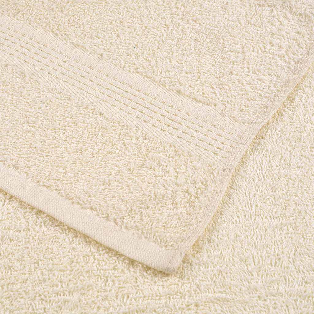 vidaXL Set prosoape 8 piese cremă 360 g/m² 100% bumbac vidaXL Set prosoape 8 piese cremă 360 g/m² 100% bumbac