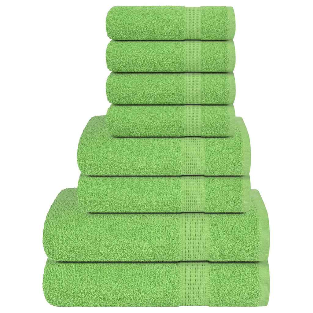 vidaXL Set prosoape FROGN 8 piese, verde măr, 360 g/m²