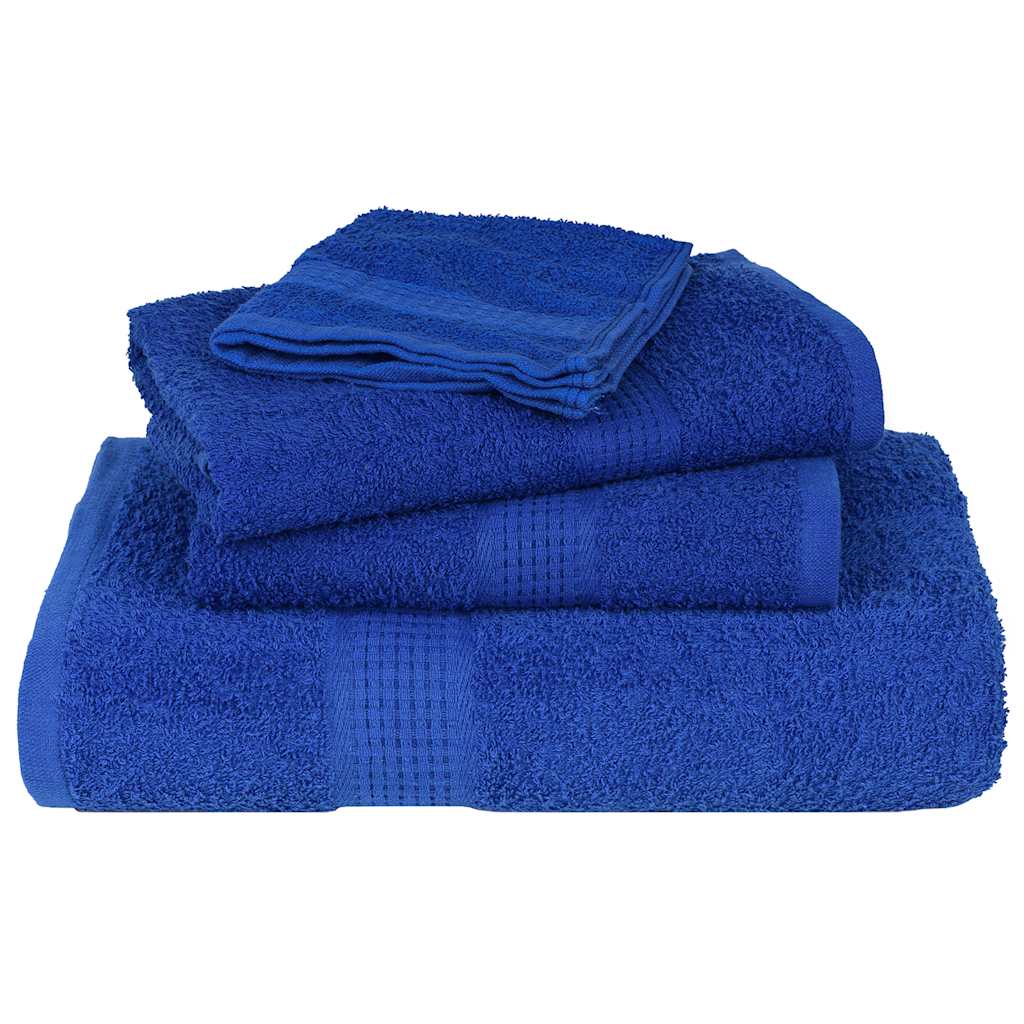 vidaXL Set prosoape 6 buc Albastru 360 g/m² 100% bumbac vidaXL Set prosoape 6 buc Albastru 360 g/m² 100% bumbac
