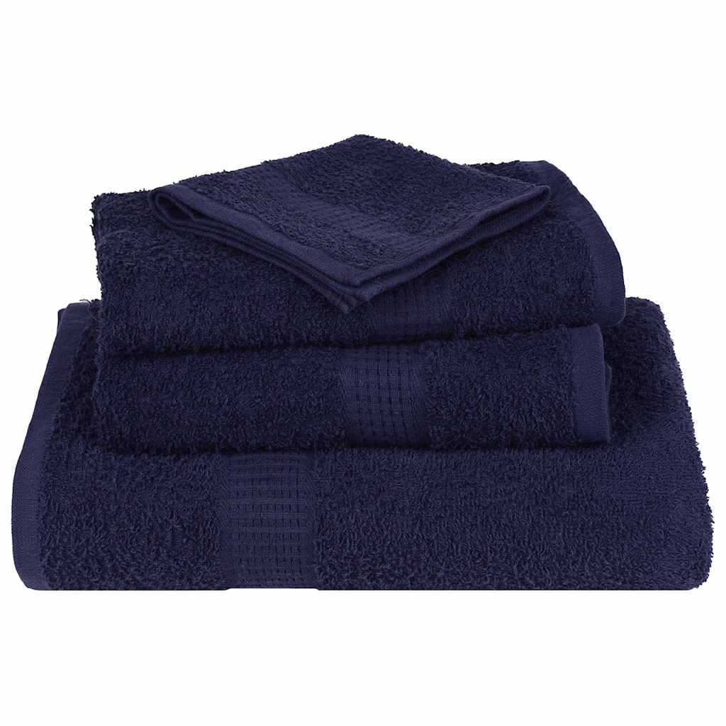 vidaXL Set prosoape 6 piese Bleumarin 360 g/m² 100% bumbac vidaXL Set prosoape 6 piese Bleumarin 360 g/m² 100% bumbac