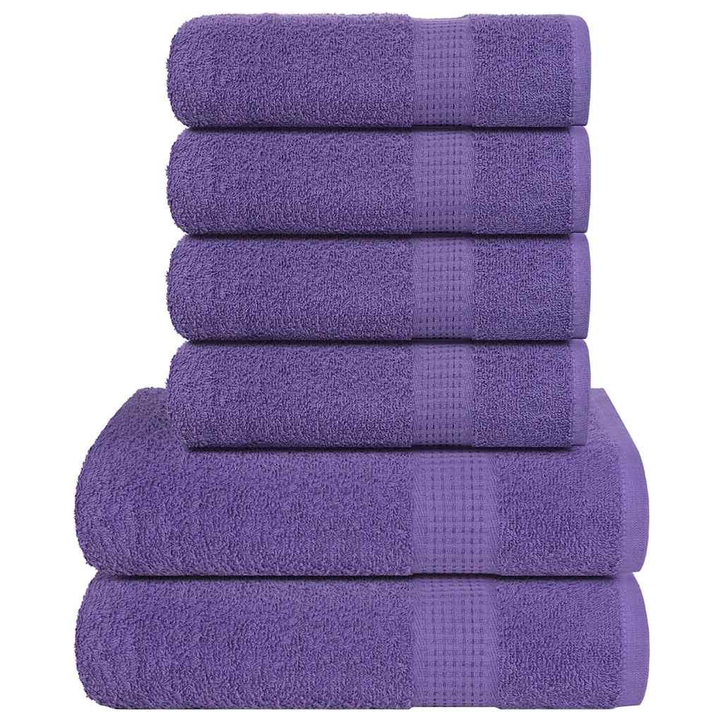vidaXL Set prosoape FROGN 6 piese, violet, 360 g/m²