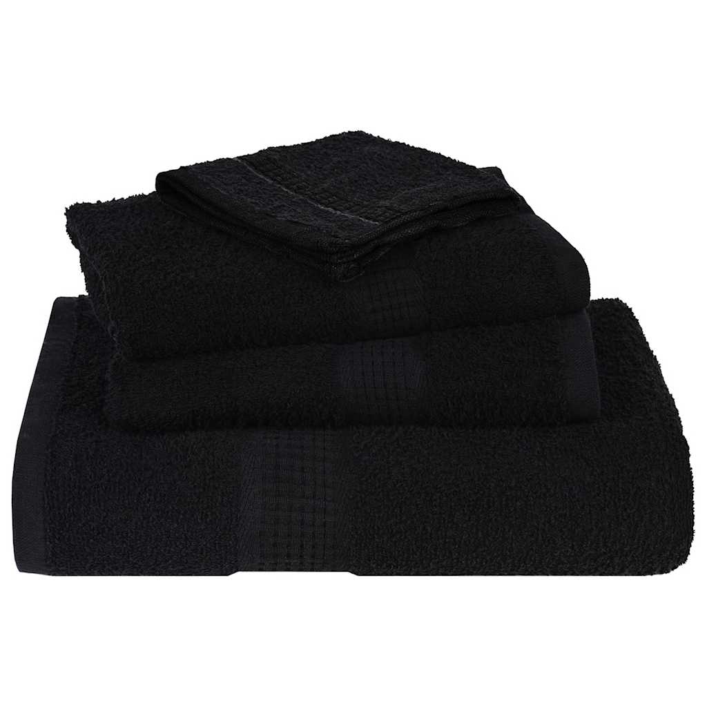 vidaXL Set prosoape 8 buc Negru 360 g/m² 100% bumbac vidaXL Set prosoape 8 buc Negru 360 g/m² 100% bumbac