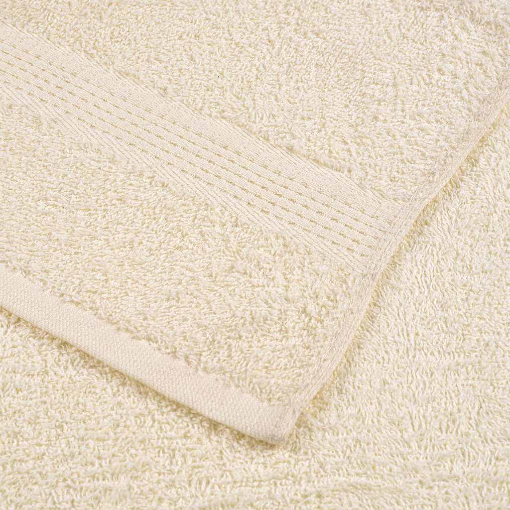 vidaXL Set prosoape 8 piese cremă 360 g/m² 100% bumbac vidaXL Set prosoape 8 piese cremă 360 g/m² 100% bumbac