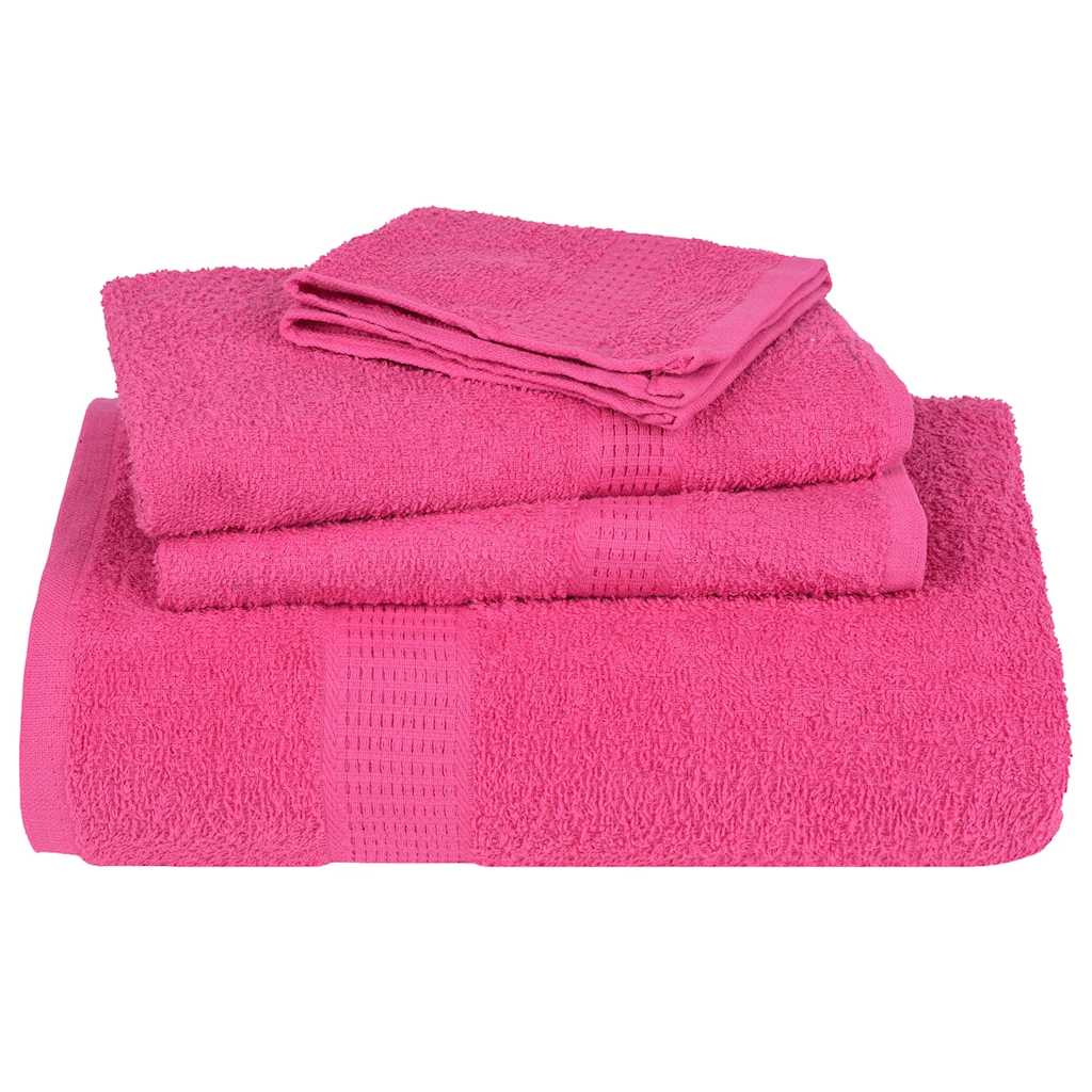vidaXL Set prosoape 6 piese roz 360 g/m² 100% bumbac vidaXL Set prosoape 6 piese roz 360 g/m² 100% bumbac