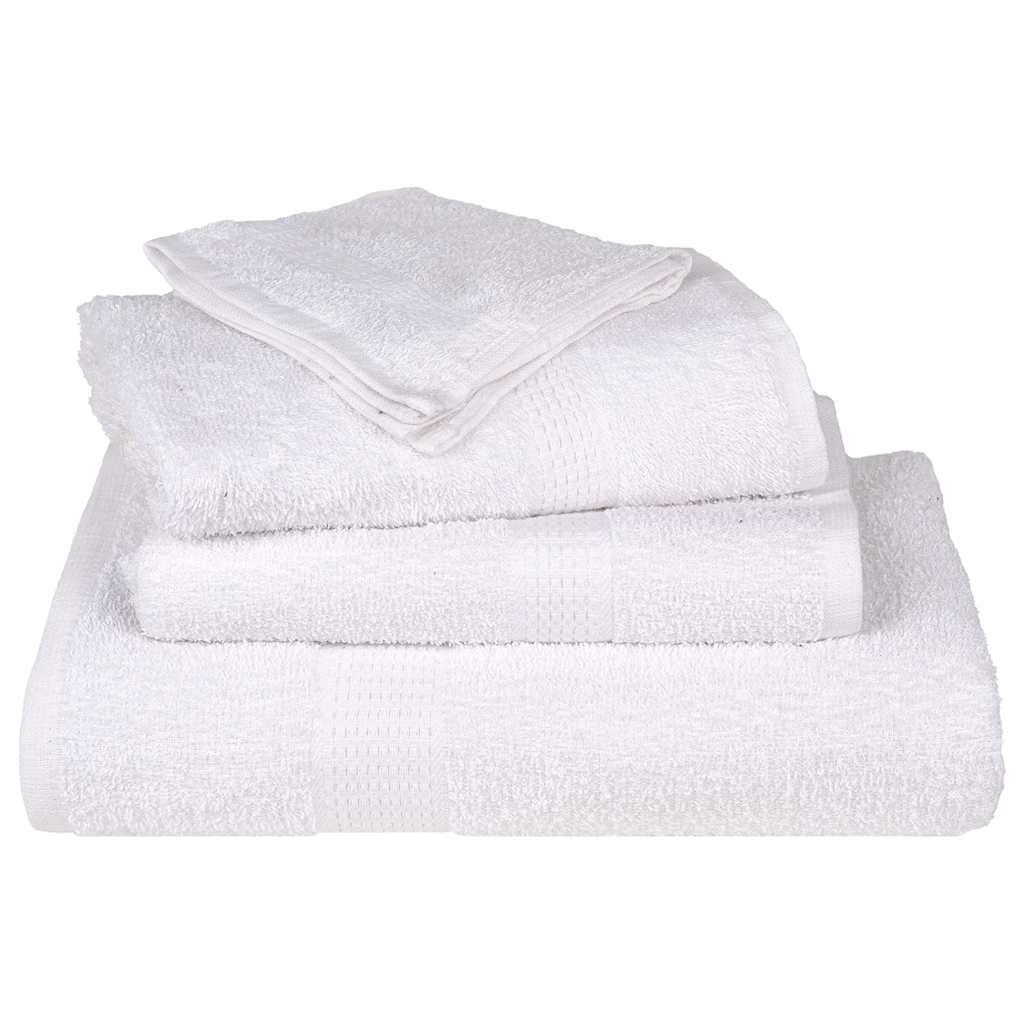 vidaXL Set prosoape 12 piese alb 360 g/m² 100% bumbac vidaXL Set prosoape 12 piese alb 360 g/m² 100% bumbac