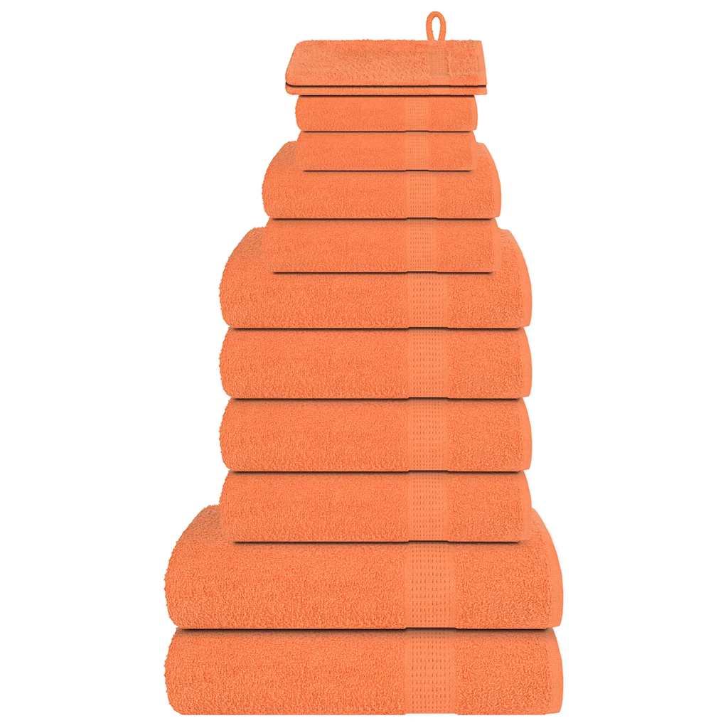 vidaXL Set prosoape 12 buc Portocaliu 360 g/m² 100% bumbac vidaXL Set prosoape 12 buc Portocaliu 360 g/m² 100% bumbac