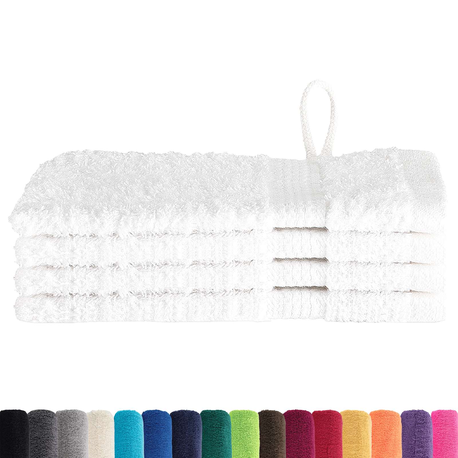 vidaXL Prosoape de baie 4 pcs Alb 15 x 21 cm Bumbac vidaXL Prosoape de baie 4 pcs Alb 15 x 21 cm Bumbac