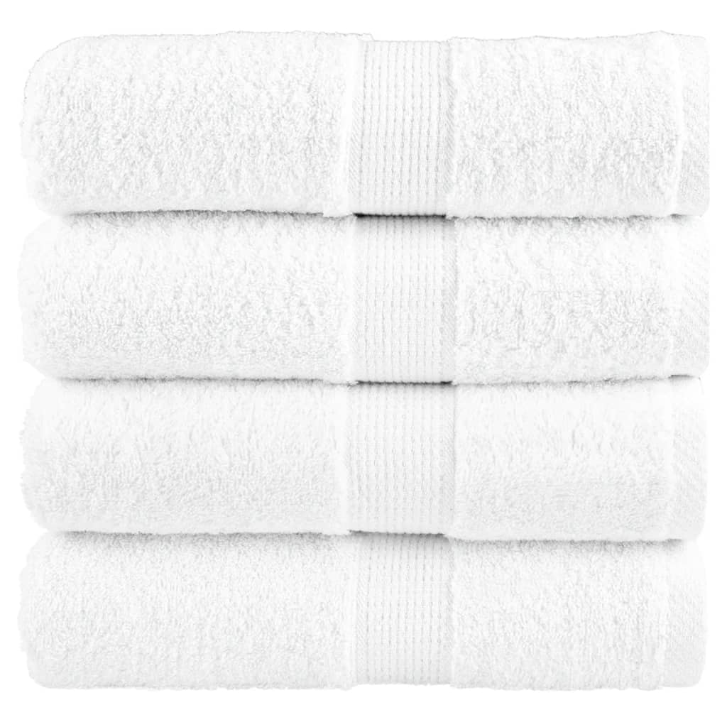 vidaXL Prosoape de baie premium SOLUND, 4 buc., albe, 30 x 30 cm, 600 g/m² vidaXL Prosoape de baie premium SOLUND, 4 buc., albe, 30 x 30 cm, 600 g/m²