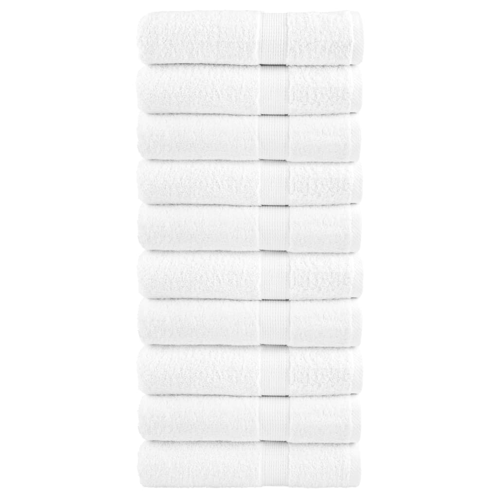 vidaXL Prosoape mâini premium SOLUND 10 buc alb 50x100cm 600gsm vidaXL Prosoape mâini premium SOLUND 10 buc alb 50x100cm 600gsm