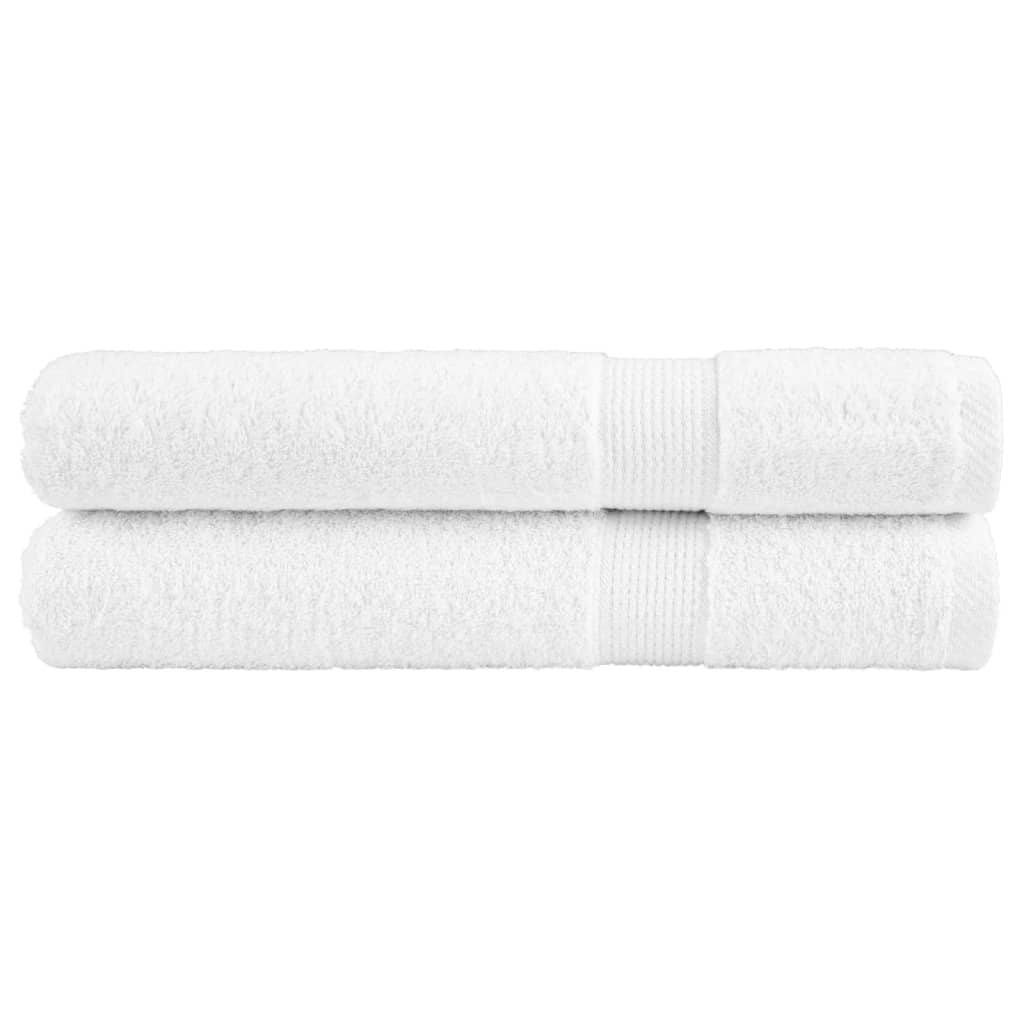 vidaXL Prosoape de saună premium SOLUND 2 buc alb 80x200cm 600gsm vidaXL Prosoape de saună premium SOLUND 2 buc alb 80x200cm 600gsm