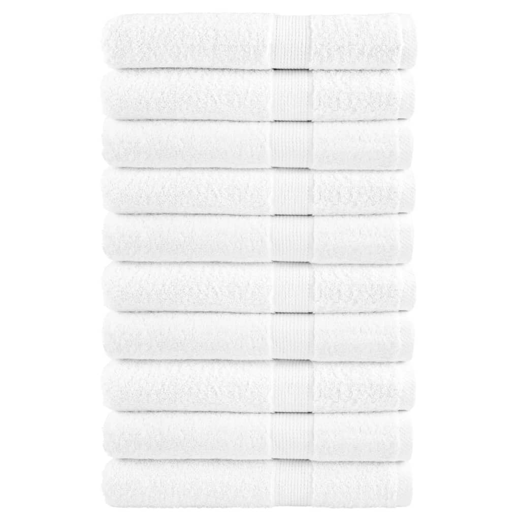 vidaXL Prosoape saună premium SOLUND 10 buc alb 80x200cm 600gsm vidaXL Prosoape saună premium SOLUND 10 buc alb 80x200cm 600gsm
