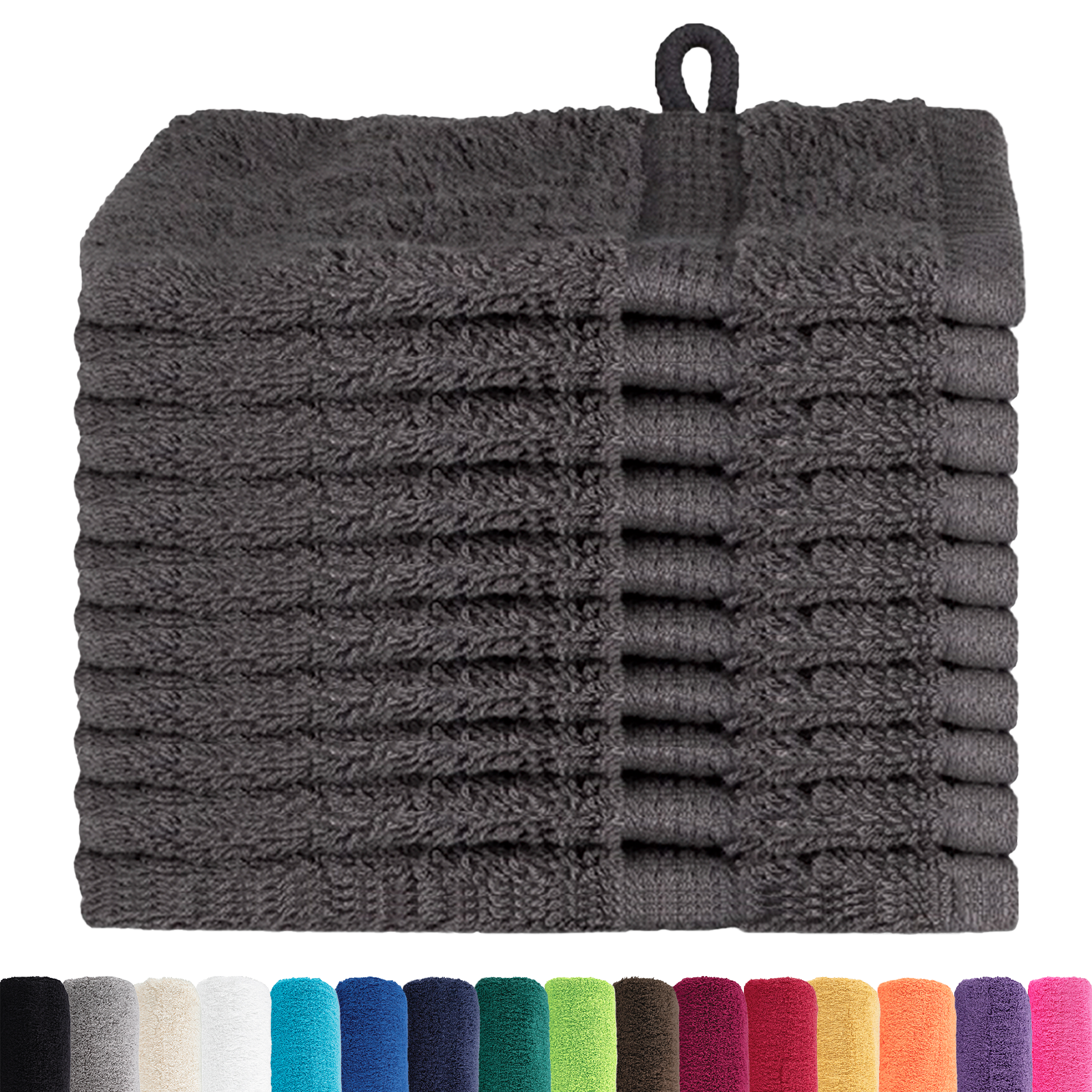 vidaXL Prosoape de baie 10 pcs Antracit 15 x 21 cm Bumbac vidaXL Prosoape de baie 10 pcs Antracit 15 x 21 cm Bumbac