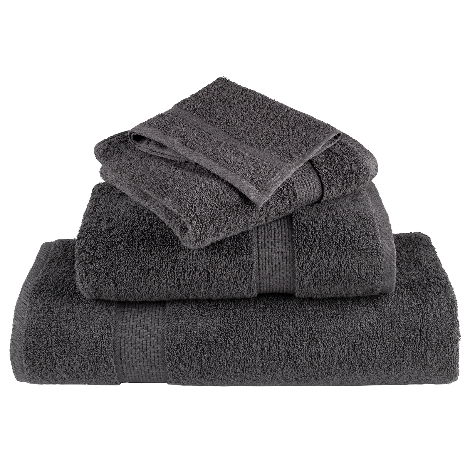 vidaXL Prosoape de baie 10 pcs Antracit 15 x 21 cm Bumbac vidaXL Prosoape de baie 10 pcs Antracit 15 x 21 cm Bumbac