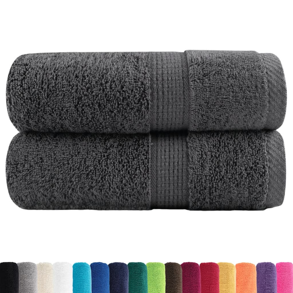 vidaXL Prosoape de baie premium SOLUND, 2 buc., antracit, 30x30 cm, 600 g/m² vidaXL Prosoape de baie premium SOLUND, 2 buc., antracit, 30x30 cm, 600 g/m²