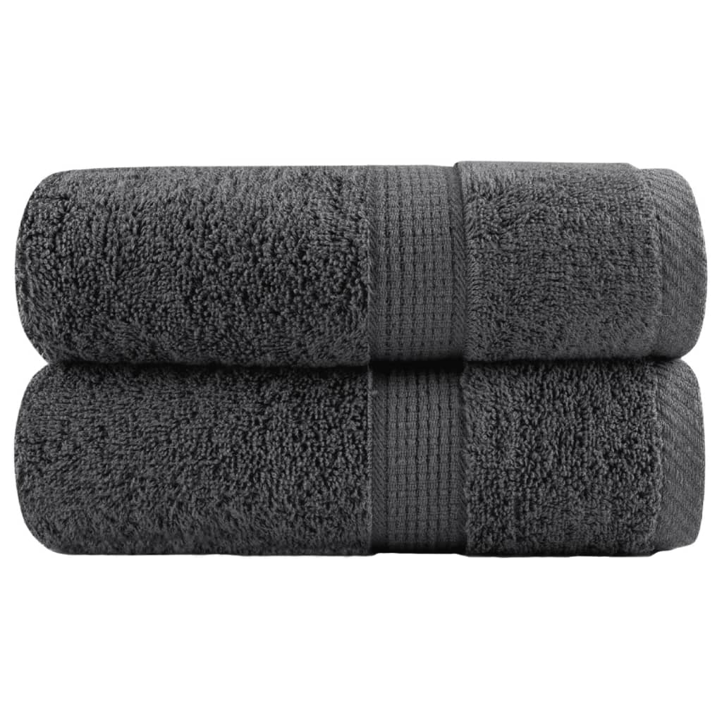 vidaXL Prosoape de baie premium SOLUND, 2 buc., antracit, 30x30 cm, 600 g/m² vidaXL Prosoape de baie premium SOLUND, 2 buc., antracit, 30x30 cm, 600 g/m²