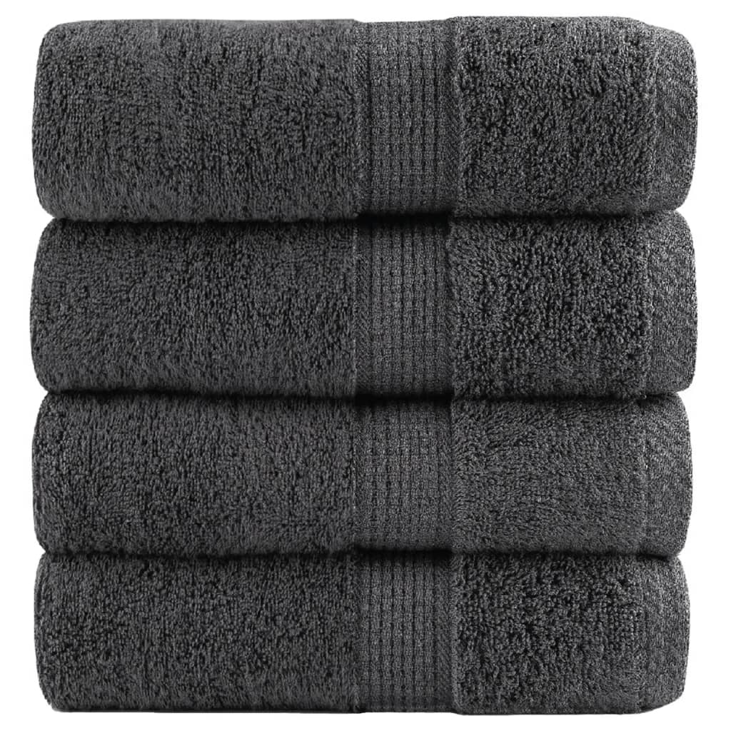vidaXL Prosoape premium SOLUND 4 buc antracit 30x50 cm 600 gsm vidaXL Prosoape premium SOLUND 4 buc antracit 30x50 cm 600 gsm