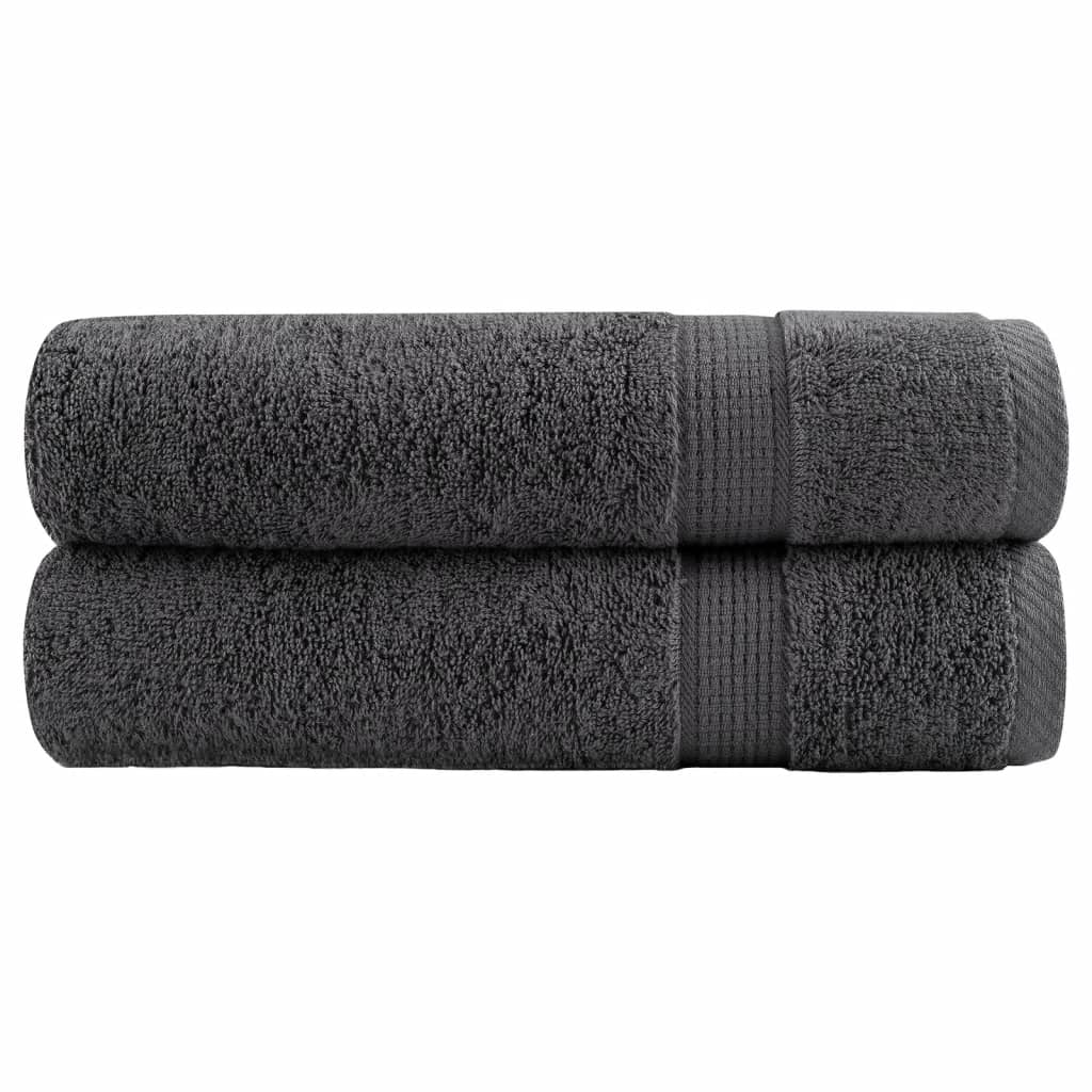 vidaXL Prosoape mâini SOLUND 2 buc. antracit 50x100 cm 600 gsm vidaXL Prosoape mâini SOLUND 2 buc. antracit 50x100 cm 600 gsm
