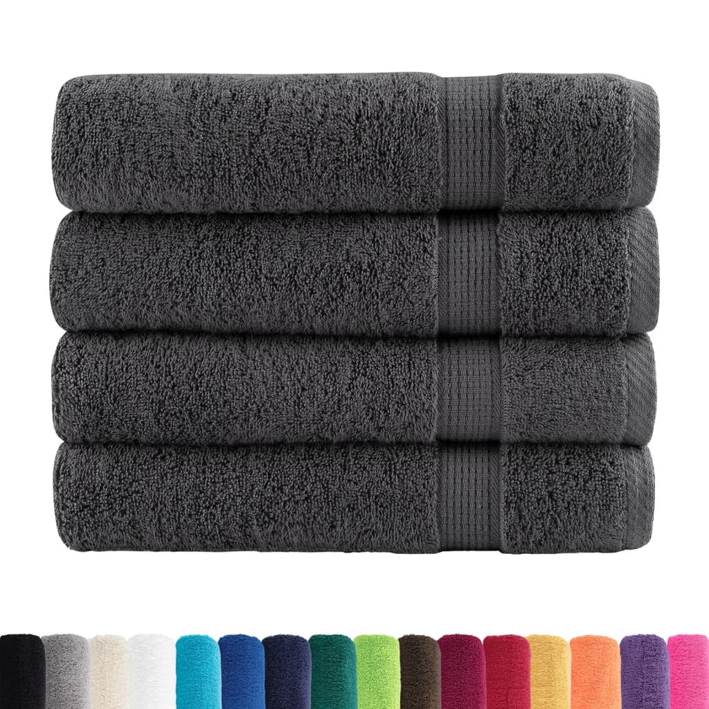 vidaXL Prosoape de mâini SOLUND 4 buc. antracit 50x100 cm 600 gsm vidaXL Prosoape de mâini SOLUND 4 buc. antracit 50x100 cm 600 gsm