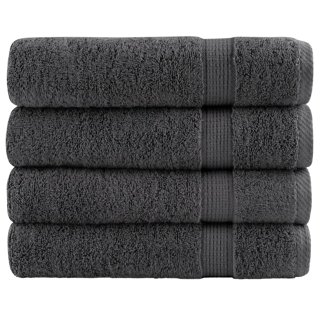 vidaXL Prosoape de mâini SOLUND 4 buc. antracit 50x100 cm 600 gsm vidaXL Prosoape de mâini SOLUND 4 buc. antracit 50x100 cm 600 gsm