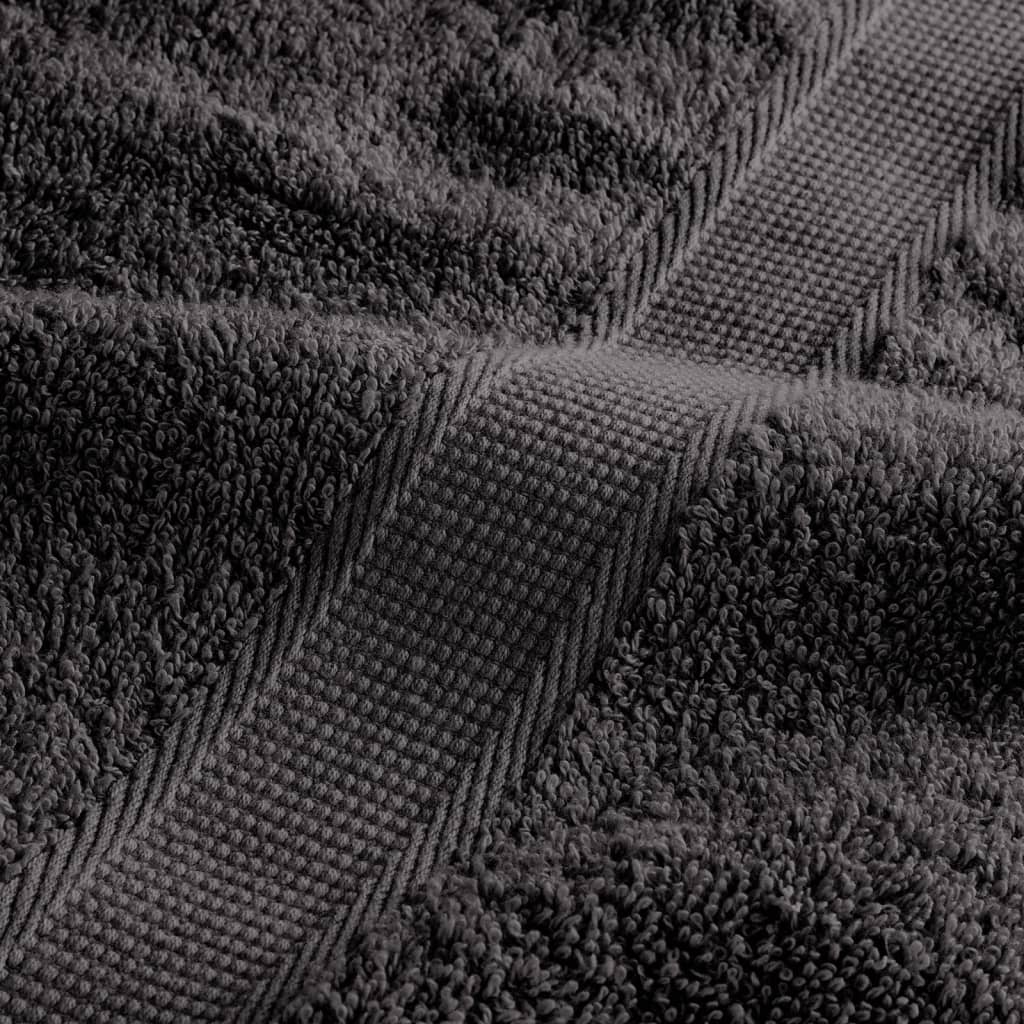 vidaXL Prosoape de baie, SOLUND, 2 buc. antracit 100x150 cm 600gsm