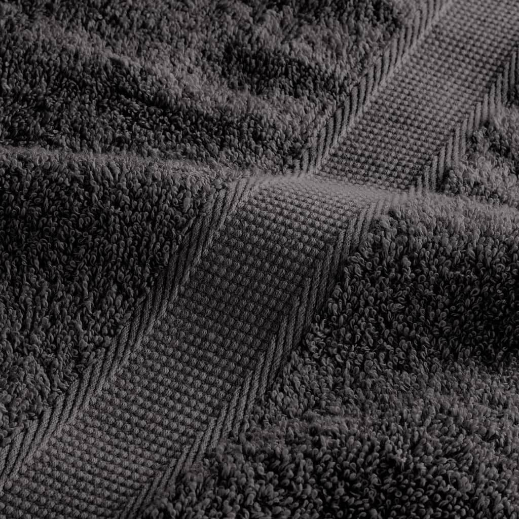 vidaXL Prosoape de baie, SOLUND 4 buc. antracit 100x150 cm 600 gsm