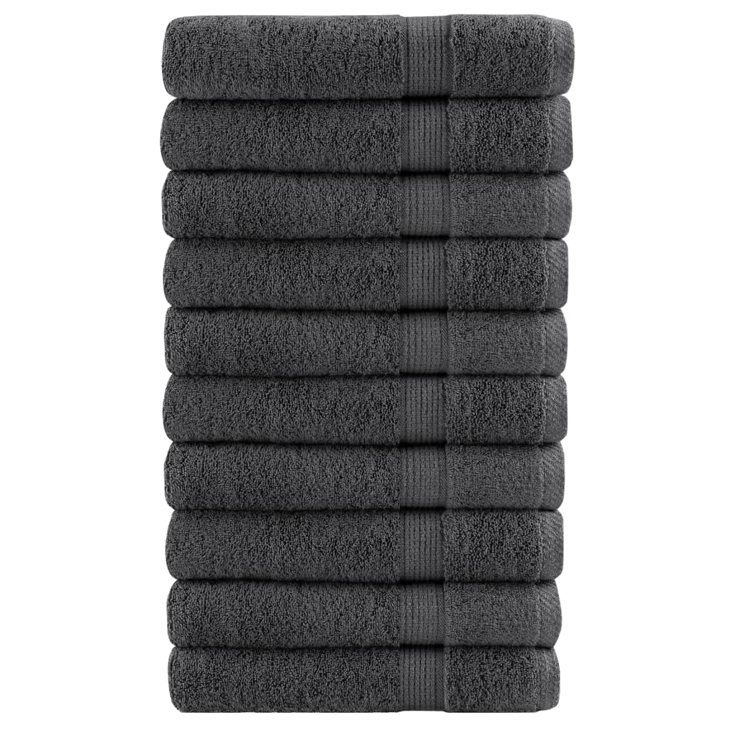 vidaXL Prosoape de saună SOLUND 10 buc antracit 80x200 cm 600 gsm