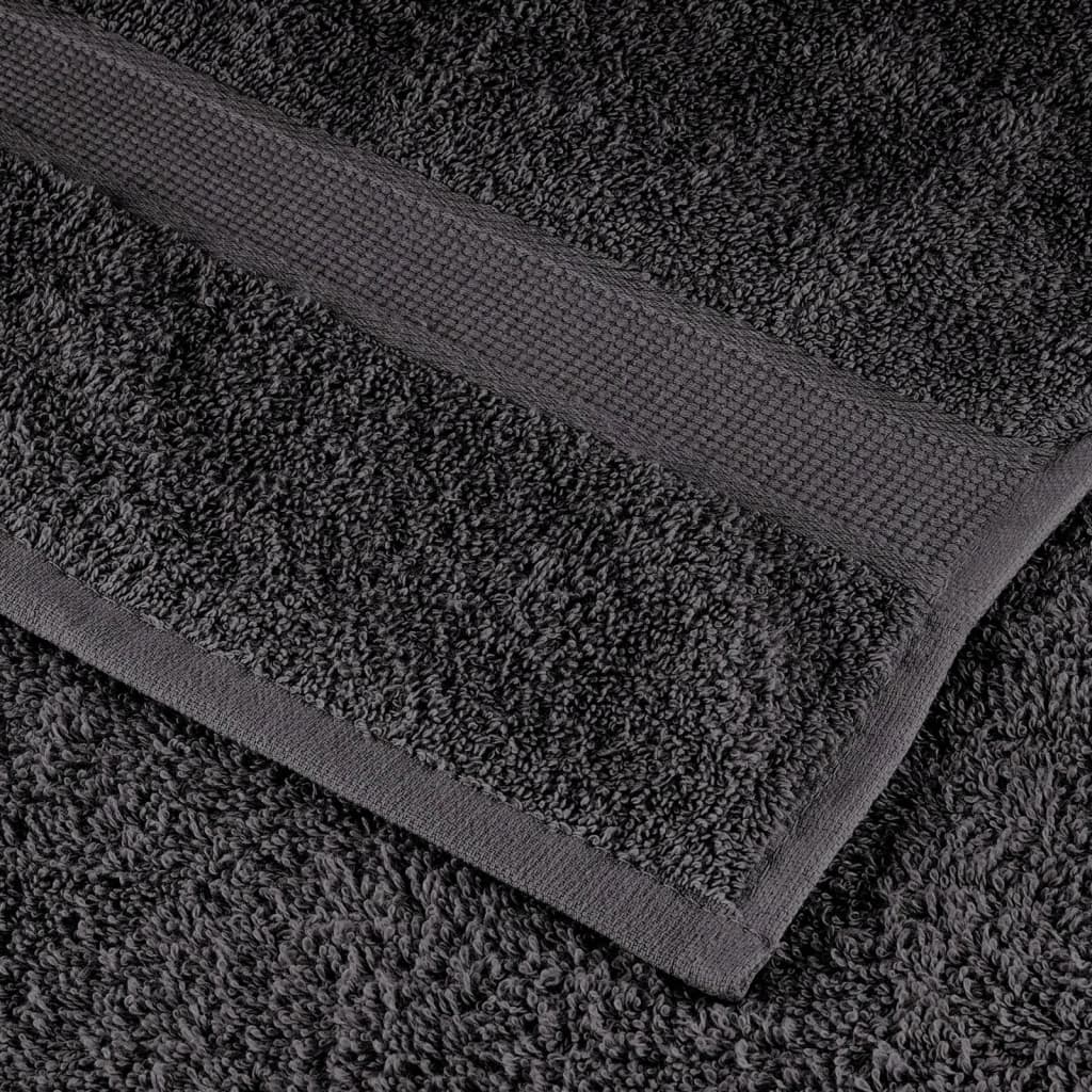 vidaXL Prosoape premium SOLUND 2 buc antracit 100x200cm 600gsm vidaXL Prosoape premium SOLUND 2 buc antracit 100x200cm 600gsm