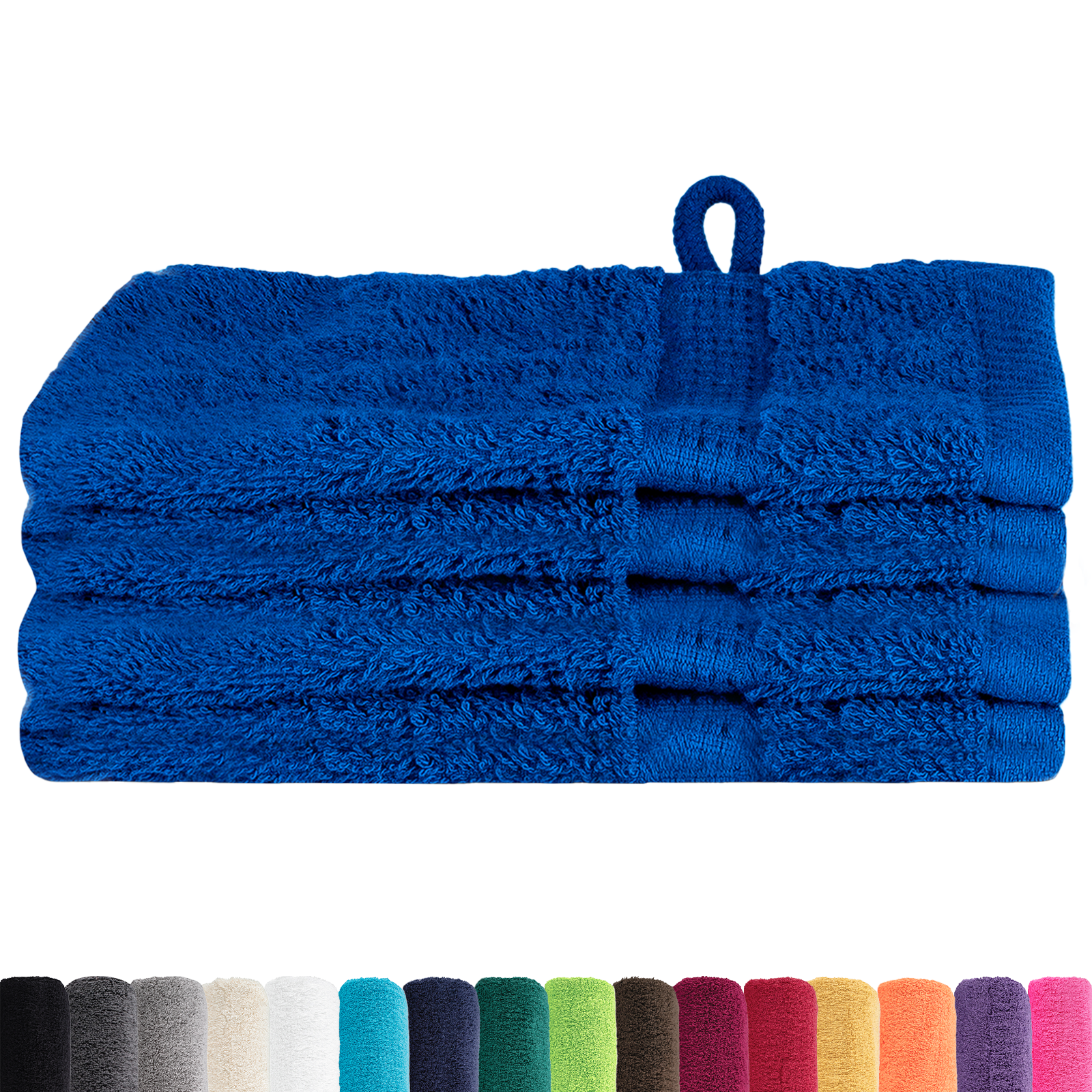 vidaXL Prosoape de baie 4 pcs Albastru 15 x 21 cm Bumbac vidaXL Prosoape de baie 4 pcs Albastru 15 x 21 cm Bumbac