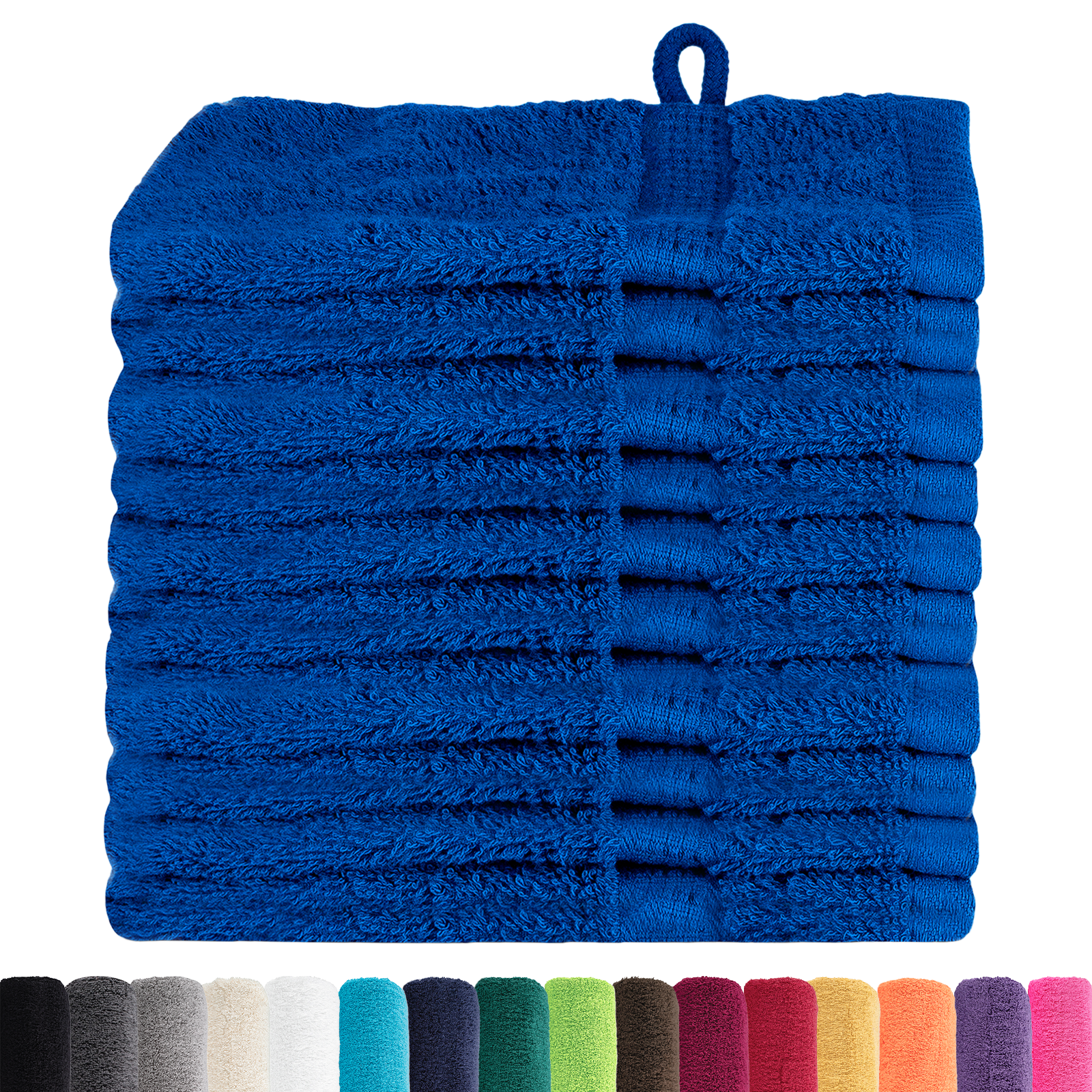 vidaXL Prosoape de baie 10 pcs Albastru 15 x 21 cm Bumbac vidaXL Prosoape de baie 10 pcs Albastru 15 x 21 cm Bumbac