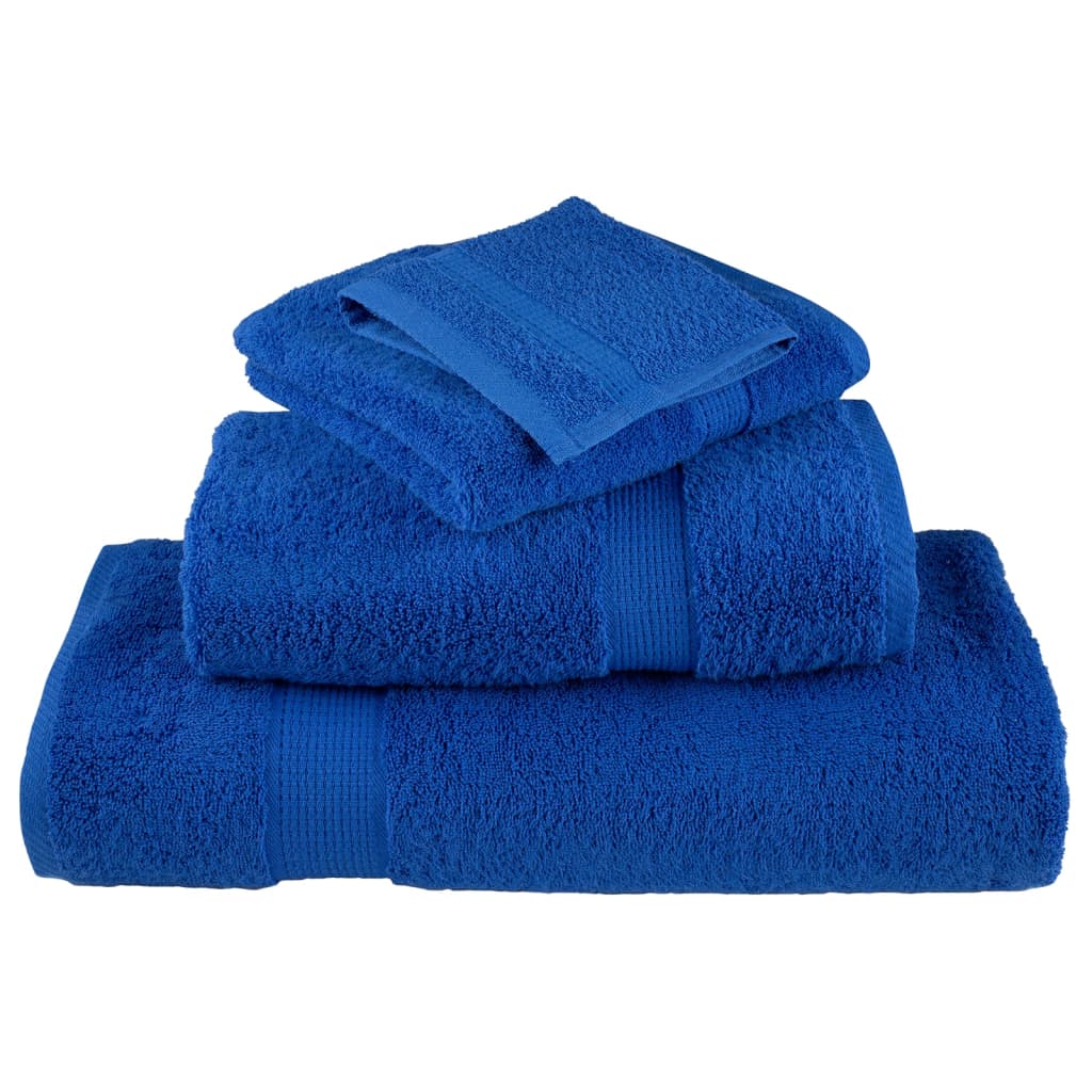 vidaXL Prosoape de baie premium SOLUND, 4 buc., albastru, 30 x 30 cm, 600 g/m² vidaXL Prosoape de baie premium SOLUND, 4 buc., albastru, 30 x 30 cm, 600 g/m²