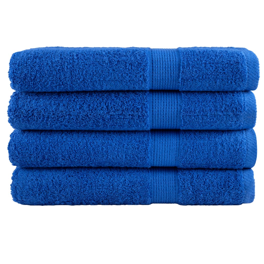 vidaXL Prosoape premium SOLUND 4 buc albastru 100x200cm 600gsm vidaXL Prosoape premium SOLUND 4 buc albastru 100x200cm 600gsm