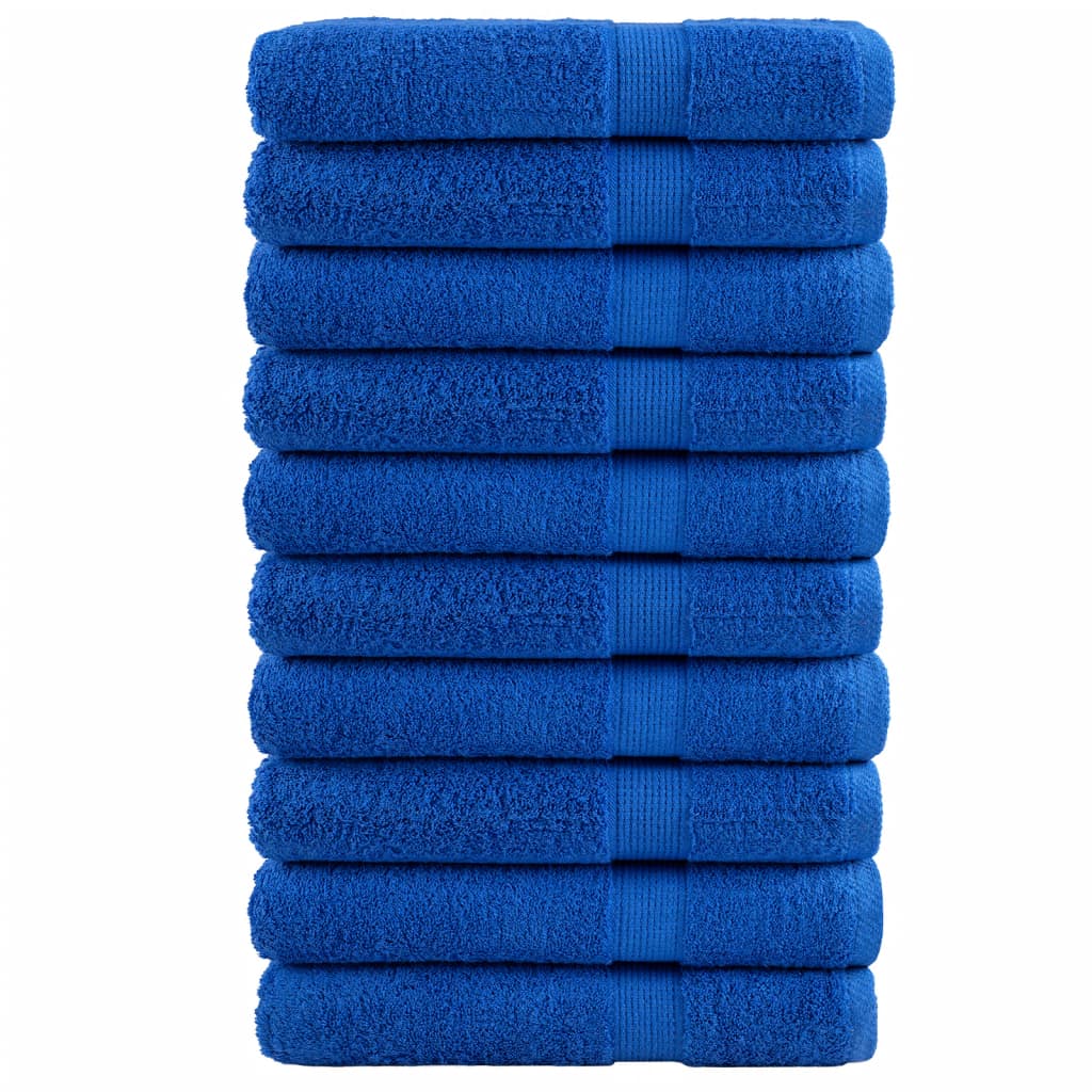 vidaXL Prosoape premium SOLUND 10buc albastru 100x200cm 600gsm vidaXL Prosoape premium SOLUND 10buc albastru 100x200cm 600gsm
