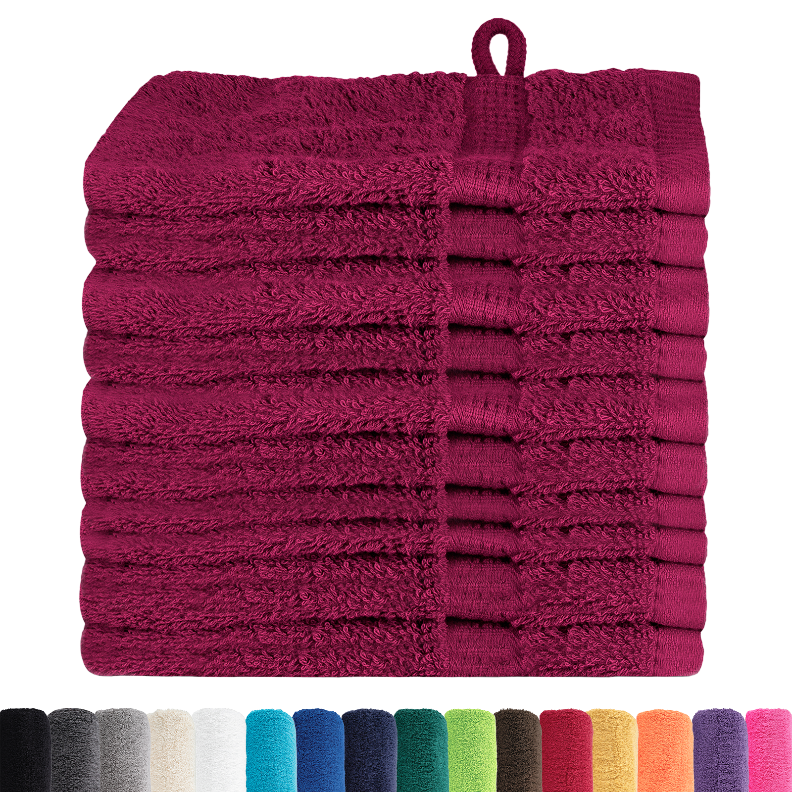 vidaXL Prosoape de baie 10 pcs Bordeaux 15 x 21 cm Bumbac vidaXL Prosoape de baie 10 pcs Bordeaux 15 x 21 cm Bumbac