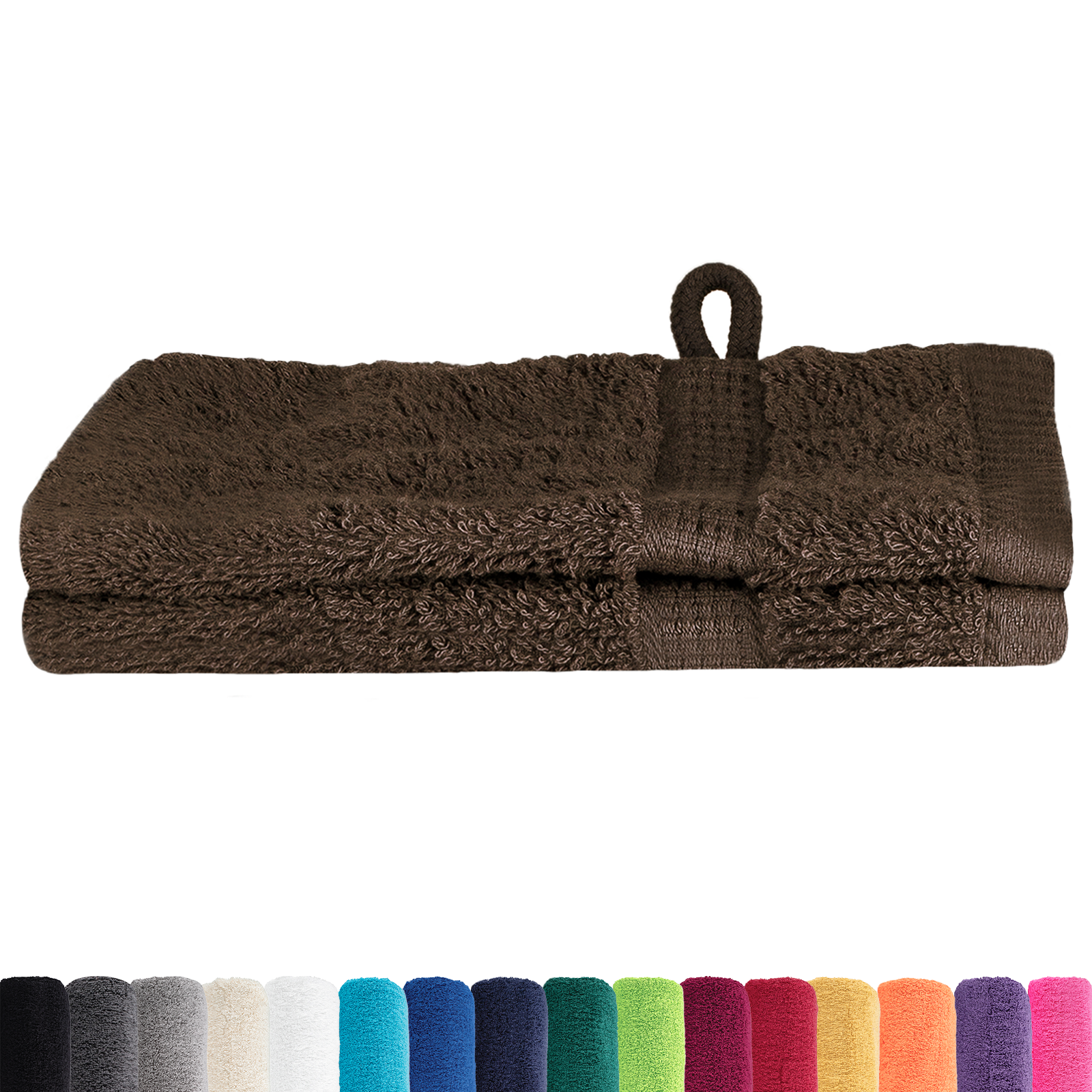 vidaXL Prosoape de baie 2 pcs Maro 15 x 21 cm Bumbac vidaXL Prosoape de baie 2 pcs Maro 15 x 21 cm Bumbac