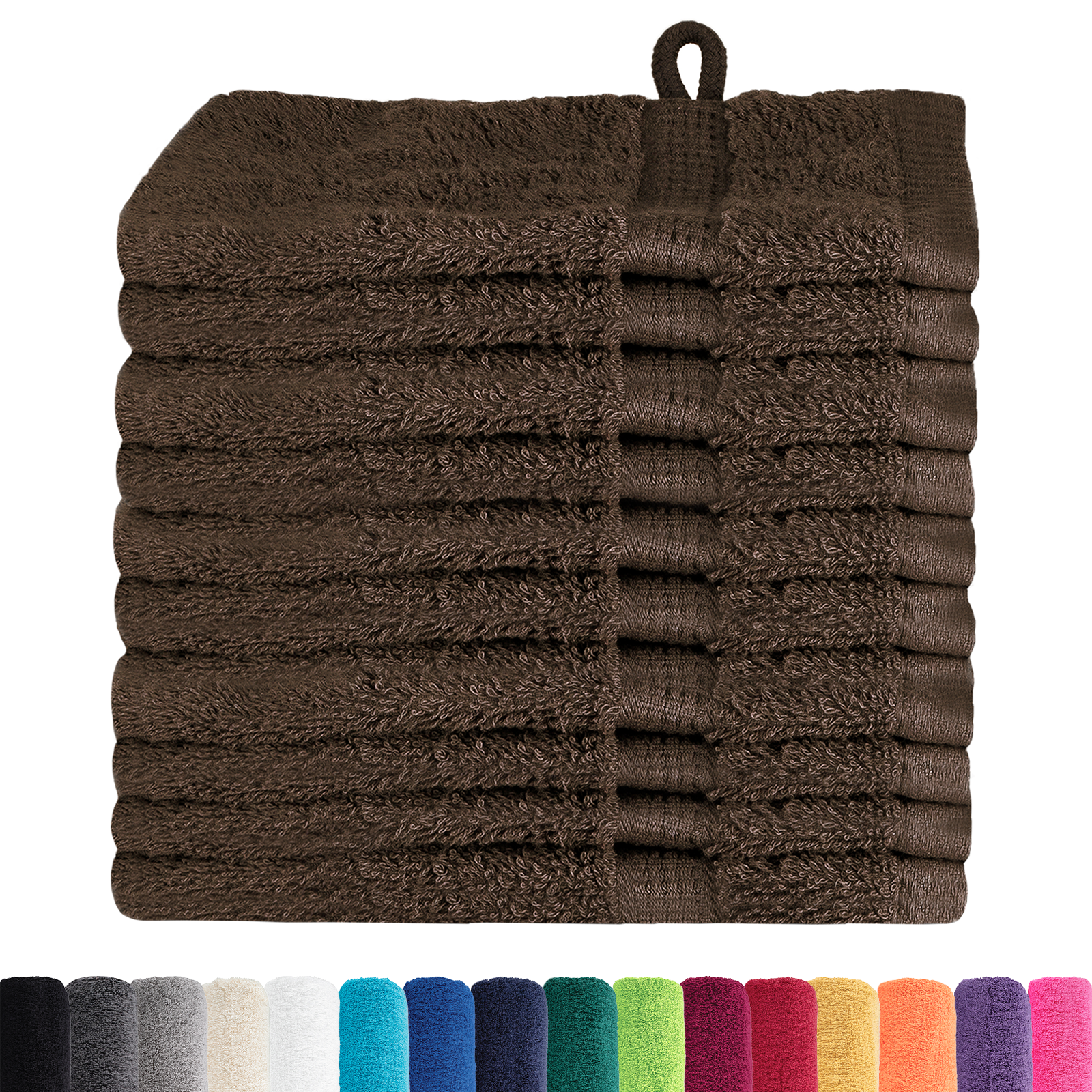 vidaXL Prosoape de baie 10 pcs Maro 15 x 21 cm Bumbac vidaXL Prosoape de baie 10 pcs Maro 15 x 21 cm Bumbac