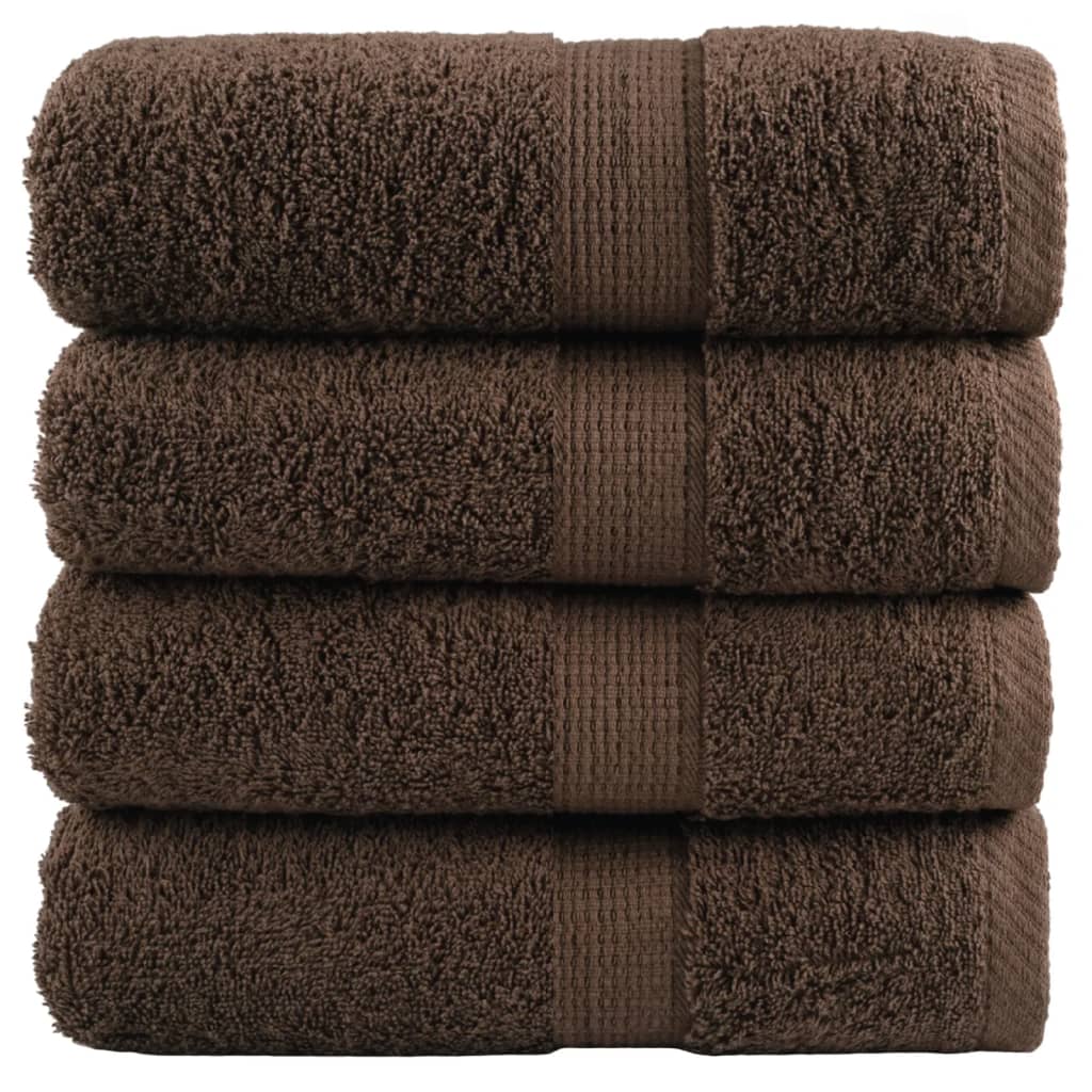 vidaXL Prosoape oaspeți premium SOLUND, 4 buc. maro 30x50cm 600gsm vidaXL Prosoape oaspeți premium SOLUND, 4 buc. maro 30x50cm 600gsm