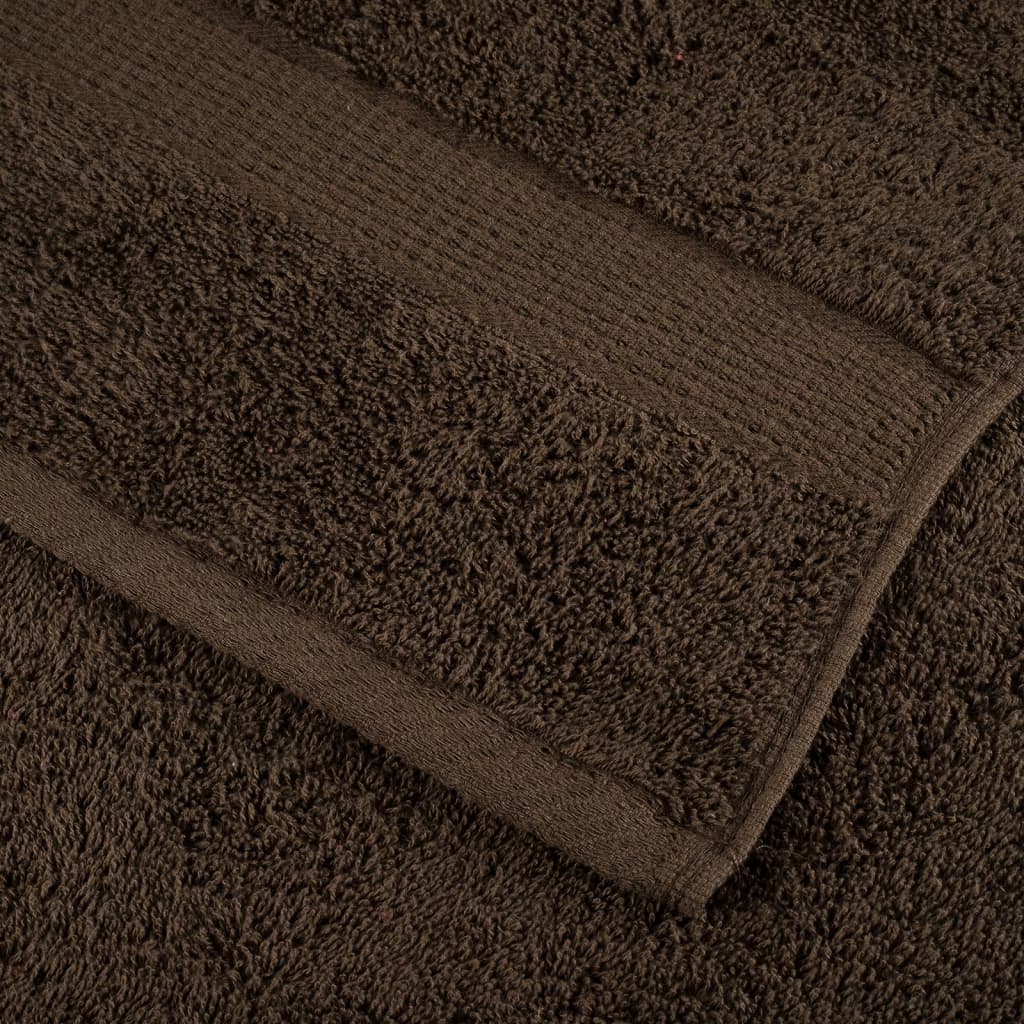 vidaXL Prosoape de baie premium SOLUND 10 buc maro 100x150cm 600gsm vidaXL Prosoape de baie premium SOLUND 10 buc maro 100x150cm 600gsm